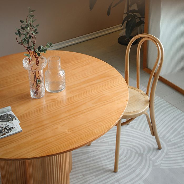 Contemporary Round Dining Table Pine Solid Wood Table with Pedestal Base for Home Kitchen Dinner Clearhalo ' dining_table' 'Dining Tables & Seating' 'Dining Tables' 'furn' 'furn_dining_table' 'Furniture' 'furniture_dining_table' 'Kitchen & Dining Furniture' 'kitchen&dining_furn' 'kitchen' 'kitchen_dining_table' 1200x1200_3b4f9336-507c-4276-9c75-6b176dcbfd6f