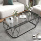 Modern Style Rectangular Glass Table Abstract Base Coffee Table Clearhalo 'Coffee & Accent Tables' 'Coffee Tables' 'coffee_tables' 'furn' 'furn_coffee_tables' 'Furniture' 'Living Room Furniture' 1200x1200_3b4fce76-ddbb-4c42-ba4e-07b0528654b6
