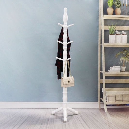 Albero tradizionale della sala da padella in legno albero di ingresso senza appunti con ganci per cappotto