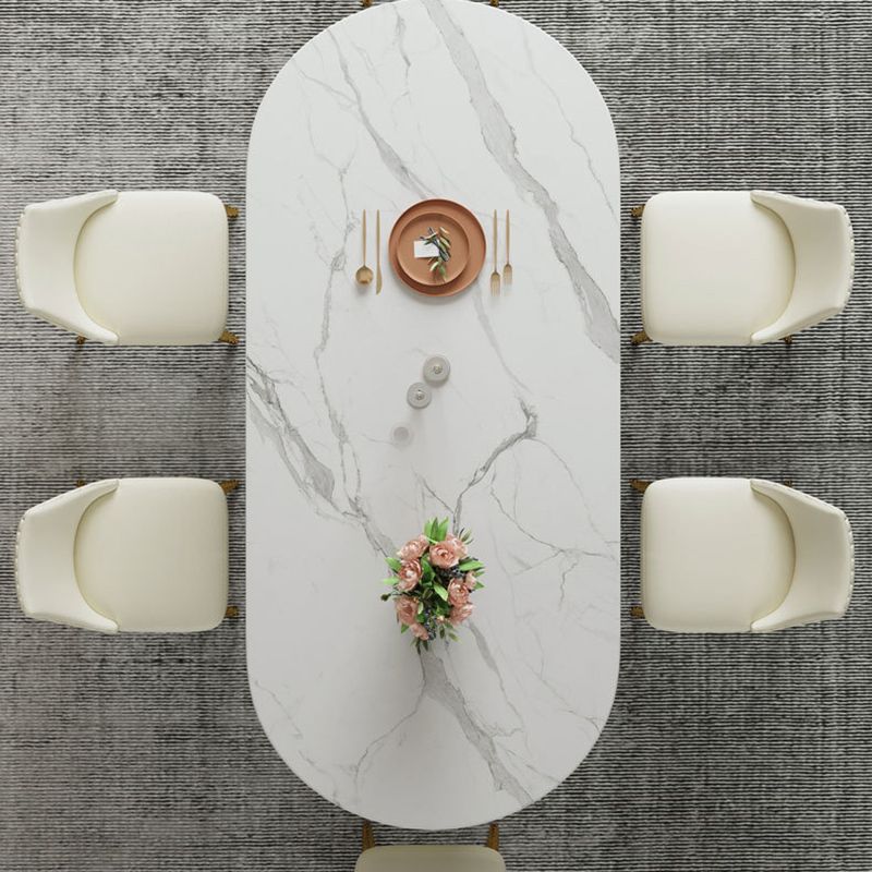 Dining Room Dinner Kitchen Table Simple Pedestal Stone Dining Table Clearhalo 'Dining Tables & Seating' 'Dining Tables' 'dining_table' 'furn' 'furn_dining_table' 'Furniture' 'Kitchen & Dining Furniture' 1200x1200_3b52afe2-262a-4b65-8c8d-9ecfbaa6feef