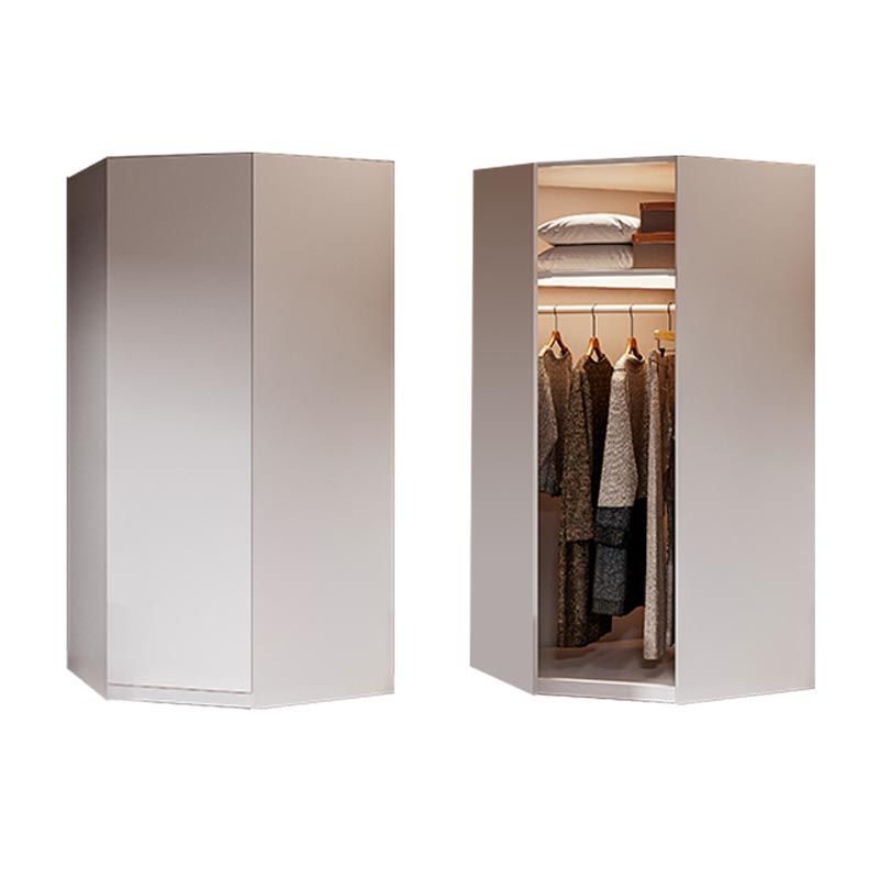 White Modern High Gloss Armoire Wood Armoire with Shelves and Drawers Storage Cabinet Clearhalo 'Armoires & Wardrobes' 'armoires_wardrobes' 'Bedroom Furniture' 'furn' 'furn_armoires_wardrobes' 'Furniture' 1200x1200_3b5597d8-e1b4-4ea7-948d-dacd5ed7a9f0