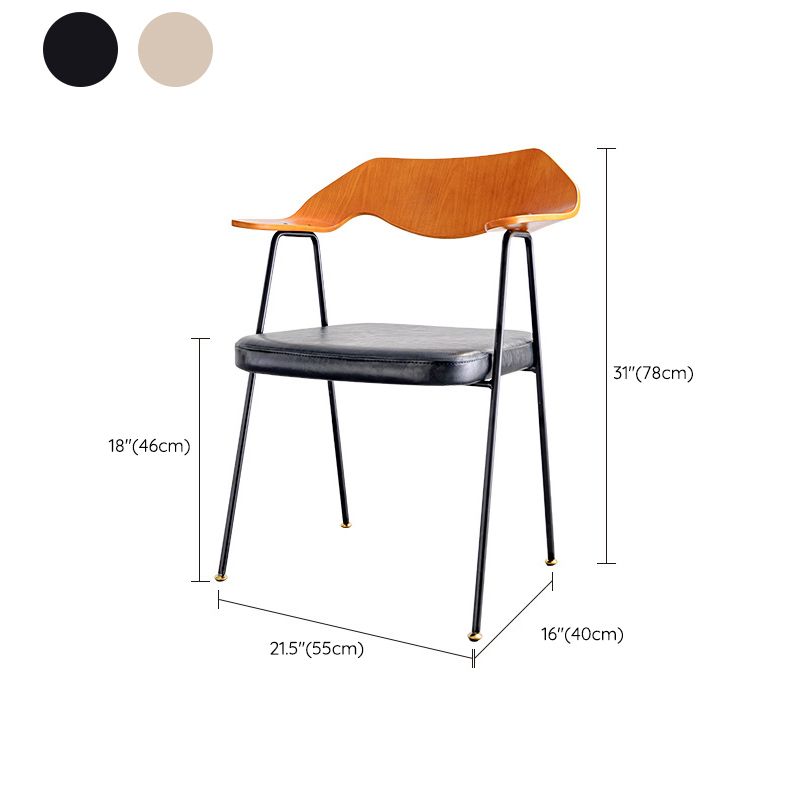 Silla de brazo tapizado industrial silla de comedor de metal