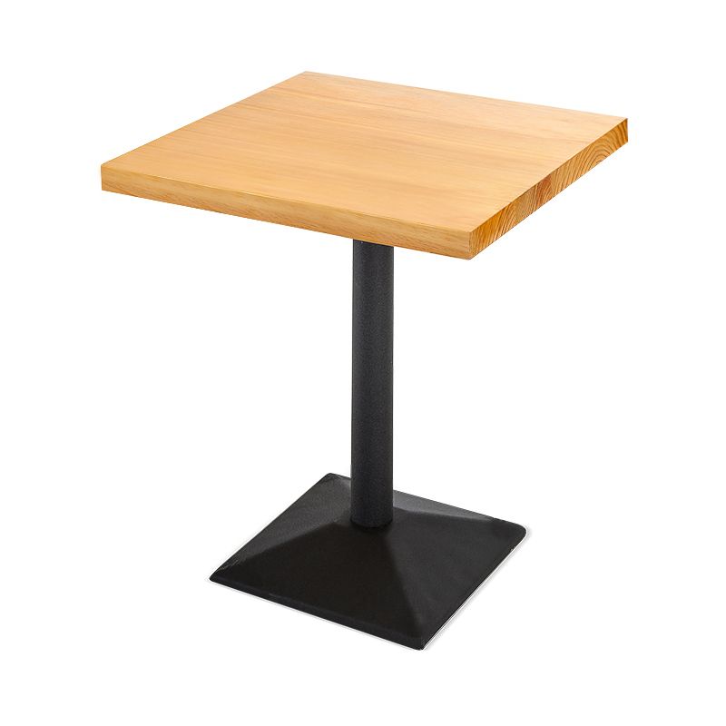 Industrial Solid Wood Dining Table Brown Square Table with Pedestal Base for Dinning Room Clearhalo ' dining_table' 'Dining Tables & Seating' 'Dining Tables' 'furn' 'furn_dining_table' 'Furniture' 'furniture_dining_table' 'Kitchen & Dining Furniture' 'kitchen&dining_furn' 'kitchen' 'kitchen_dining_table' 1200x1200_3b55b609-3dab-4095-b3c6-1208a6f46037