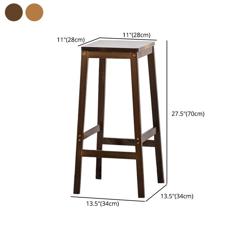 Modern Backless Bar-stool Square Counter Bar Stool with Wooden Legs Clearhalo 'Bar Furniture' 'Bar Stools' 'bar_stools' 'furn' 'furn_bar_stools' 'furniture_bar_stools' 'Kitchen & Dining Furniture' 'kitchen&dining_furn' 'kitchen' 'kitchen_furn' Furniture' 1200x1200_3b55b93e-e347-494f-a58b-89b42db9bed3