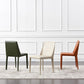 Modern Style Leather Dining Chair Armless Metal Side Chair for Home Use