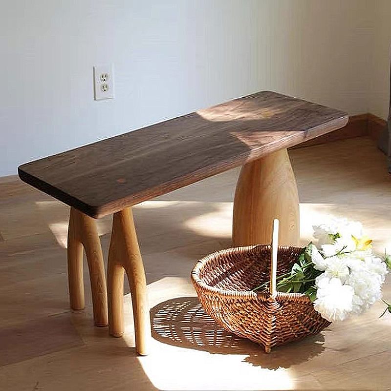 Modern Style 3 Legs Base Design Brown Pine Rectangular Coffee Table Clearhalo 'Coffee & Accent Tables' 'Coffee Tables' 'coffee_tables' 'furn' 'furn_coffee_tables' 'Furniture' 'furniture_coffee_tables' 'Living Room Furniture' 1200x1200_3b5ec850-fab5-44b3-9450-e9ebaf4cda48