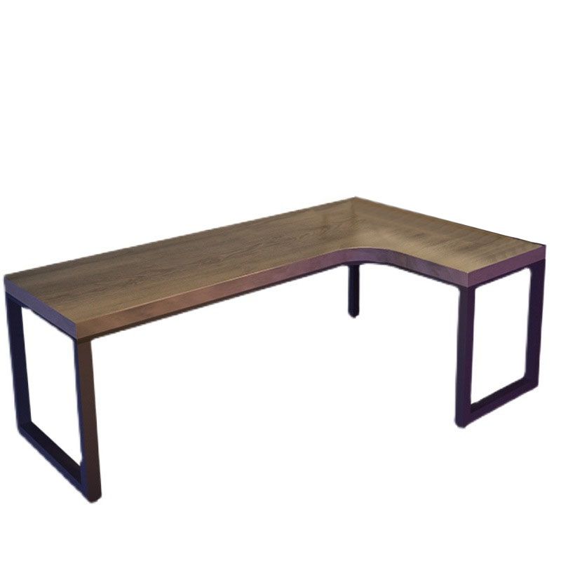 Modern Solid Wood Office Desk L-Shape Writing Desk with Shelf for Office Clearhalo 'furn' 'furn_office_desk' 'Furniture' 'Office Desks' 'Office Furniture' 'office_desk' 1200x1200_3b5ee253-db03-49a7-8510-8eabce523b67