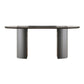 Oval Two-Color Dining Table Simplicity Double Pedestal Table for Dining Room Clearhalo ' dining_table' 'Dining Tables & Seating' 'Dining Tables' 'furn' 'furn_dining_table' 'Furniture' 'furniture_dining_table' 'Kitchen & Dining Furniture' 'kitchen&dining_furn' 'kitchen' 'kitchen_dining_table' 1200x1200_3b60859e-2059-4281-af9b-56c5a765b4bc