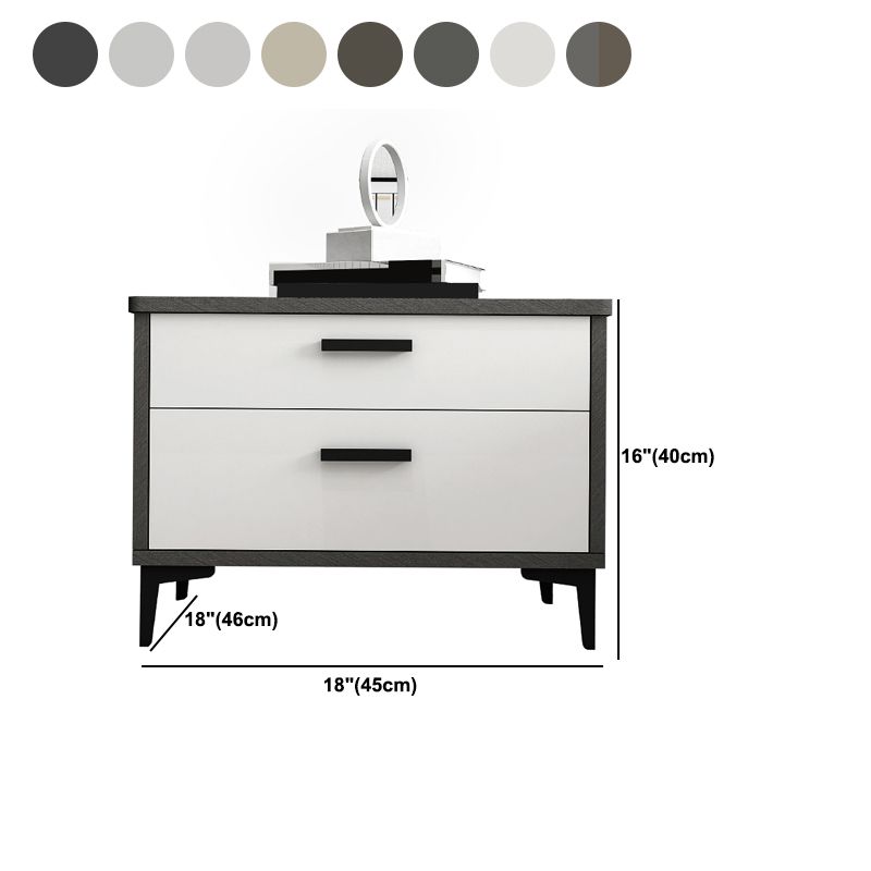 Table nause de nuit en bois massif 16 pouces H les jambes de rangement à 2 titres inclus la table de nuit