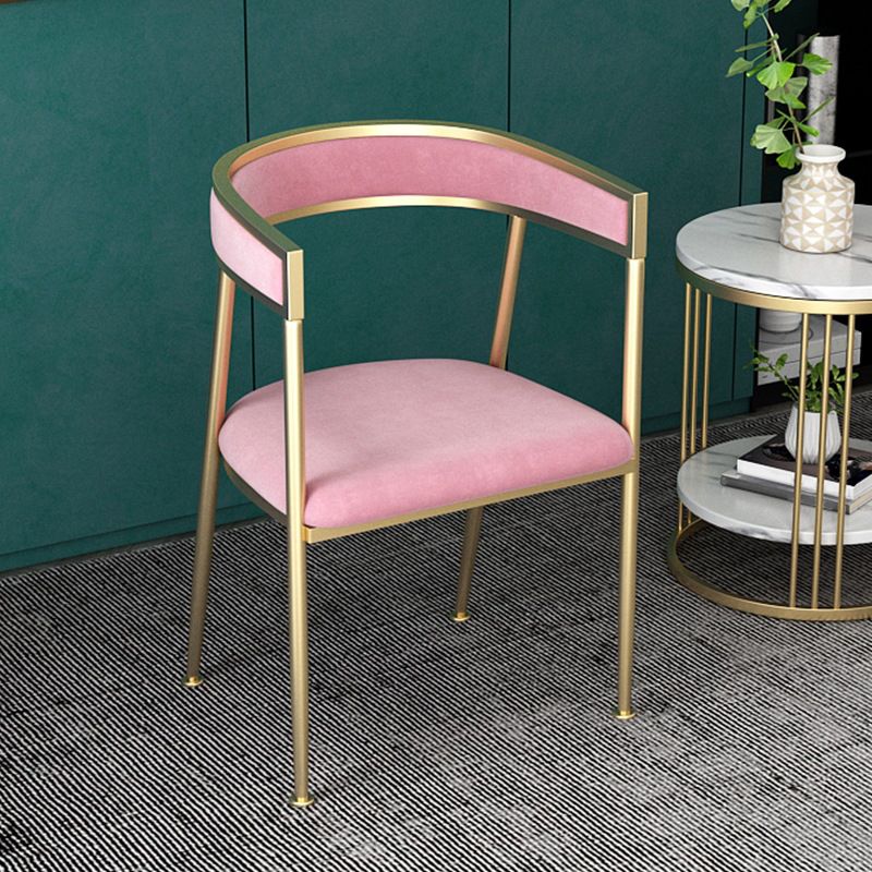 Chaise d'appoint de salle à manger en velours Glam, fauteuil rembourré d'intérieur pour cuisine