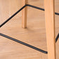 Scandinavian Plastic Counter Stool Low Back Armless Bar Stool with Footrest