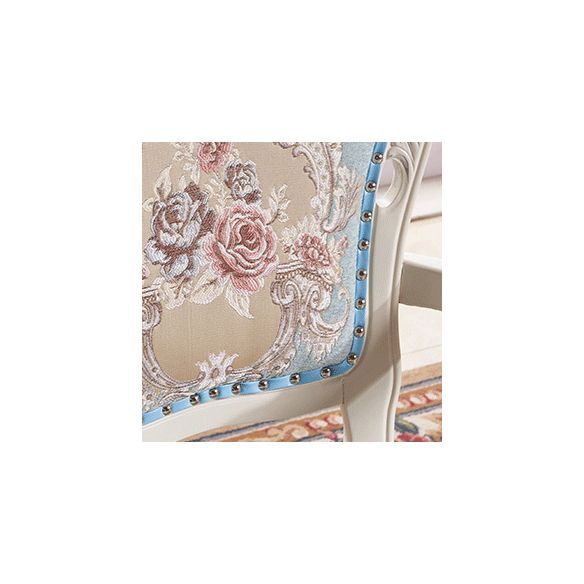 Victorian Fabric Home Arm Chair King Louis Back Matte Finish Dining Chair (Set of 2) Clearhalo ' kitchen&dining_furn' 'Dining Chairs' 'Dining Tables & Seating' 'dining_chair' 'furn' 'furn_dining_chair' 'Furniture' 'furniture_dining_chair' 'Kitchen & Dining Furniture' 'kitchen' 1200x1200_3b637611-9563-40ef-8597-e819c79d3dc2