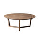 Cross Legs Coffee Table Brone Solid Wood Round Coffee Tables