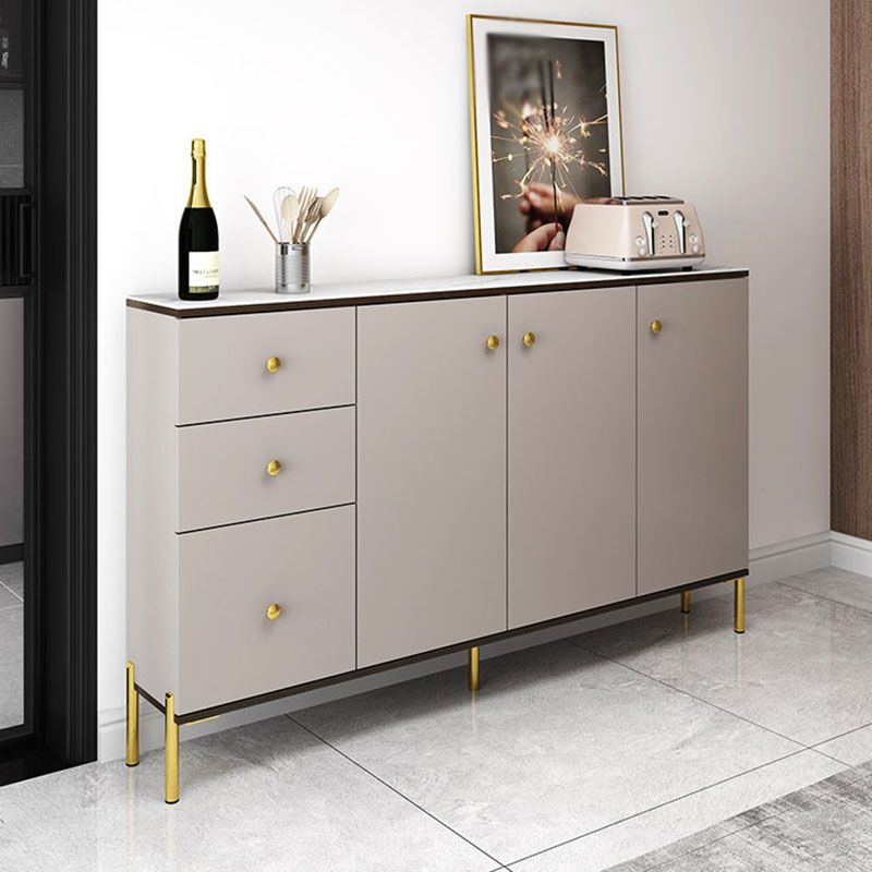 Soggiorno sideboard glam cabinet mobile sideboidale regolabile a scaffalatura con cassetti