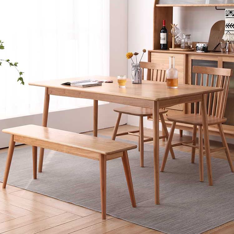 Solid Wood 4 Legs Dining Site Table Contemporary Dinette Table for Home Kitchen Clearhalo ' dining_table' 'Dining Tables & Seating' 'Dining Tables' 'furn' 'furn_dining_table' 'Furniture' 'furniture_dining_table' 'Kitchen & Dining Furniture' 'kitchen&dining_furn' 'kitchen' 'kitchen_dining_table' 1200x1200_3b6494da-d9fb-44b4-8bce-83fbe3e66422