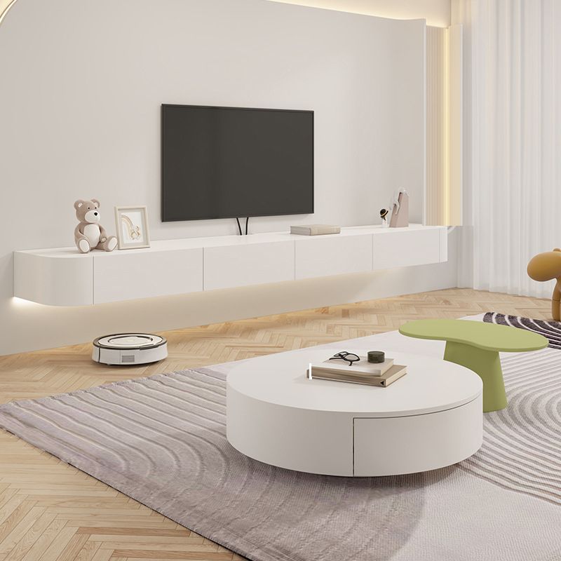 Consola multimedia contemporánea Soporte para TV Consola para TV de madera con cajones