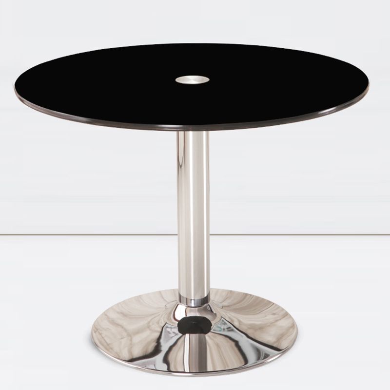 Modern Round Dining Room Table Tempered Glass Table with Tulip Base for Dining Room Clearhalo ' dining_table' 'Dining Tables & Seating' 'Dining Tables' 'furn' 'furn_dining_table' 'Furniture' 'furniture_dining_table' 'Kitchen & Dining Furniture' 'kitchen&dining_furn' 'kitchen' 'kitchen_dining_table' 1200x1200_3b666fc1-dfb7-4acb-95eb-c3f1ff1c38af
