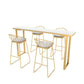 Faux Marble Top Table Modern Style Bistro Pub Table with Metal Base Clearhalo 'Bar Furniture' 'Bar Tables' 'bar_tables' 'furn' 'furn_bar_tables' 'Furniture' 'Kitchen & Dining Furniture' 1200x1200_3b66a497-ecb8-4d68-a220-81fafb4f9b10