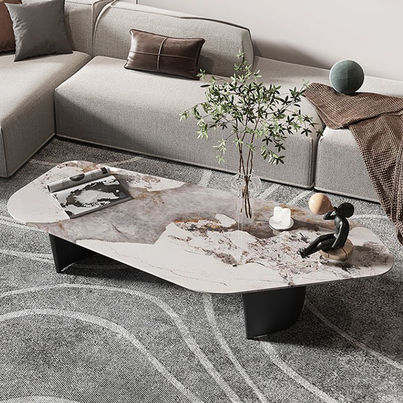 15"H Contemporary Coffee Table Single Stone Coffee Cocktail Table Clearhalo 'Coffee & Accent Tables' 'Coffee Tables' 'coffee_tables' 'furn' 'furn_coffee_tables' 'Furniture' 'Living Room Furniture' 1200x1200_3b67619f-4bce-4063-ac2a-e894a6e28398