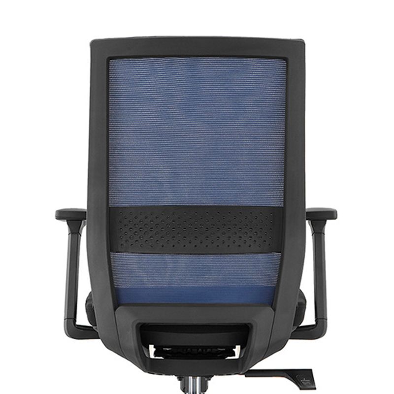 Modern Desk Chair Mesh Computer Chair in Black/Blue Mid-Back Chair with Wheels Clearhalo 'furn' 'furn_office_chair' 'Furniture' 'Office Chairs' 'Office Furniture' 'office_chair' 1200x1200_3b67d72e-8844-4a3d-9faf-70b2c2b63ee8