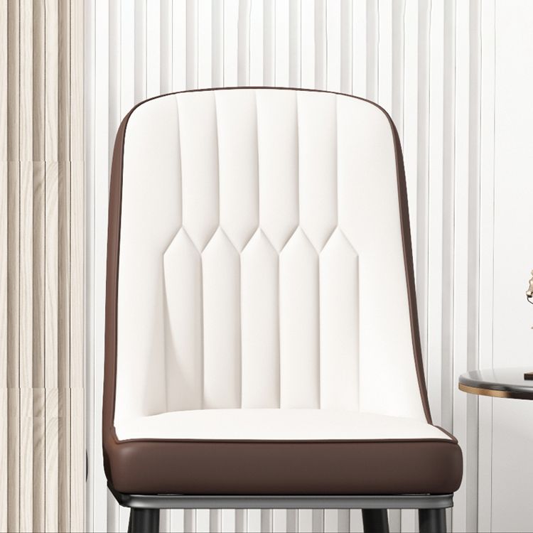 Scandinavian Home Side Chair Upholstered Parsons Back Metal Dining Room Chair Clearhalo ' kitchen&dining_furn' 'Dining Chairs' 'Dining Tables & Seating' 'dining_chair' 'furn' 'furn_dining_chair' 'Furniture' 'furniture_dining_chair' 'Kitchen & Dining Furniture' 'kitchen' 1200x1200_3b69c21c-0ddb-4f36-a063-99852859811a