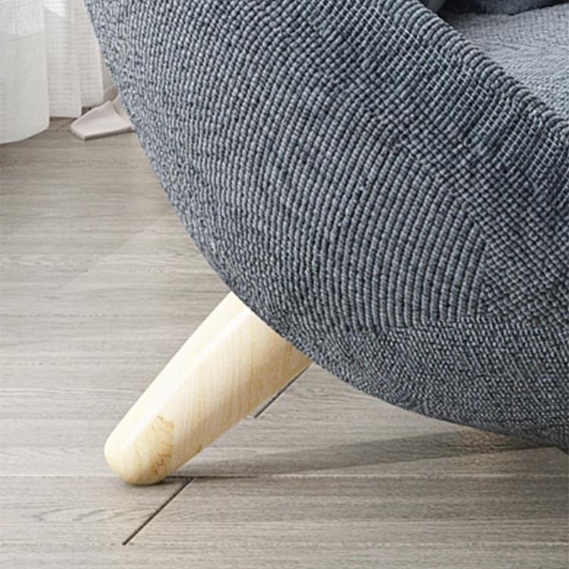 Scandinavian 34.6"Wide Cotton Blend Fixed Back Sloped Arms Papasan Chair with 2 Pillows Clearhalo 'Accent Chairs' 'accent_chairs' 'Chairs & Seating' 'furn' 'furn_accent_chairs' 'Furniture' 'Living Room Furniture' 1200x1200_3b6a0e83-7d9e-4e9f-a71d-d9d1d558a413