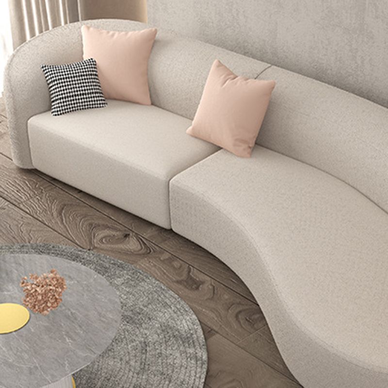 Contemporary Fabric/Faux Leather Tight Back Sofa Tuxedo Arm Curved Seating Clearhalo 'furn' 'furn_sofas' 'Furniture' 'Living Room Furniture' 'Sofa' 'sofas' 1200x1200_3b6c2c5c-9c95-4e7c-9f4f-83680b8fe9a3