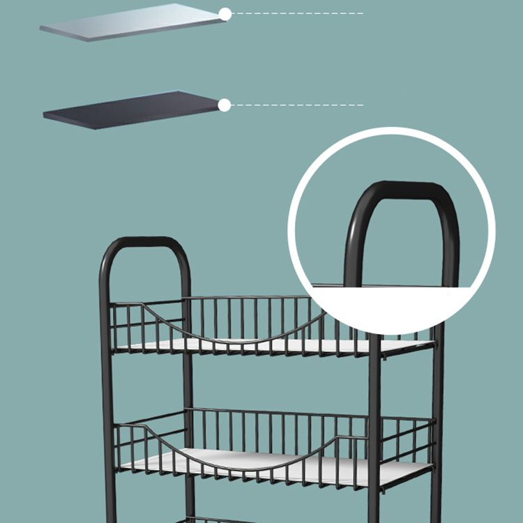 Moderne stijl stalen boekenkast met wielen open boekenplank voor woonkamer