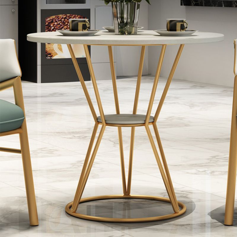 Round Table Dinette Table Traditional Luxury Dinner Room Furniture with Metal Base Clearhalo ' dining_table' 'Dining Tables & Seating' 'Dining Tables' 'furn' 'furn_dining_table' 'Furniture' 'furniture_dining_table' 'Kitchen & Dining Furniture' 'kitchen&dining_furn' 'kitchen' 'kitchen_dining_table' 1200x1200_3b6ce1bb-ce3d-4ca3-8749-d3f94112fd72
