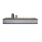 Console multimediale in finto legno Console TV grigia contemporanea con cassetti