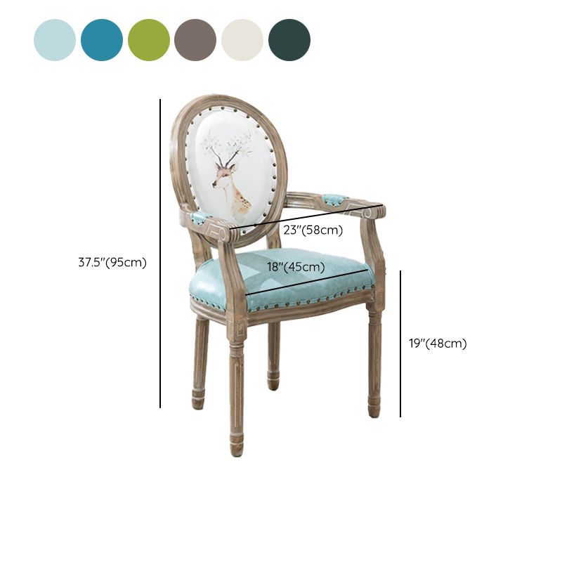 French Country Upholstered Armless Chair Home Solid Wood Dining Chair Clearhalo 'Dining Chairs' 'Dining Tables & Seating' 'dining_chair' 'furn' 'furn_dining_chair' 'Furniture' 'Kitchen & Dining Furniture' 1200x1200_3b6dca85-c284-4909-84ce-5e86d18aa355