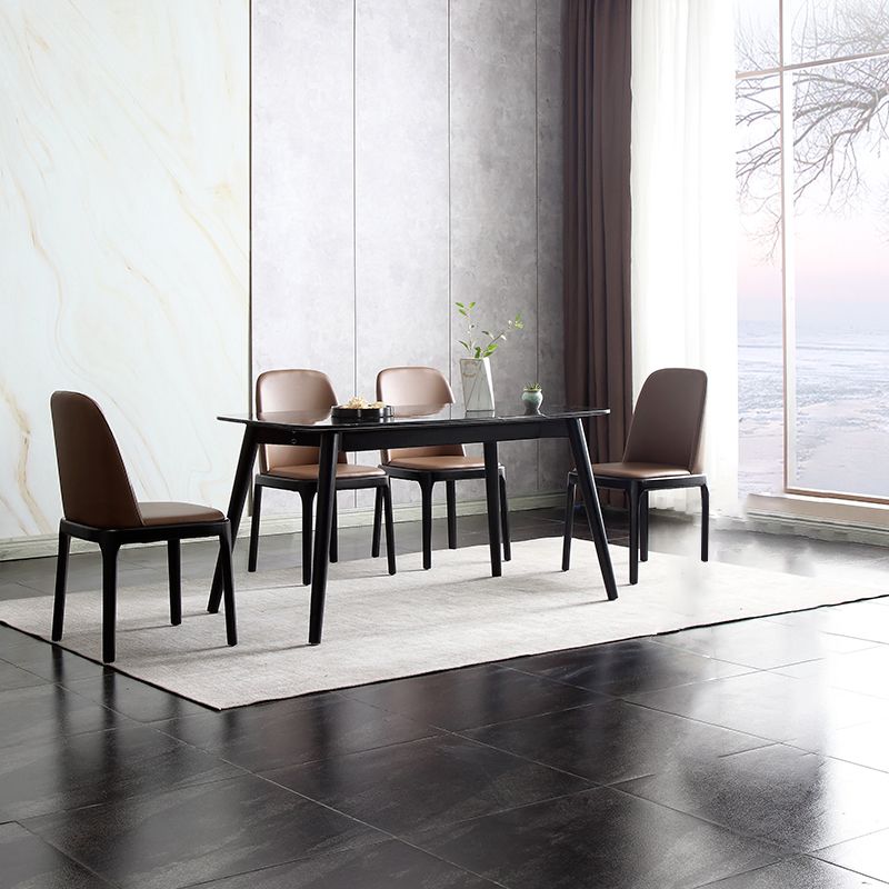 Nordic Style Side Solid Dining Room Chair Leather Parsons Chair for Home Use Clearhalo ' kitchen&dining_furn' 'Dining Chairs' 'Dining Tables & Seating' 'dining_chair' 'furn' 'furn_dining_chair' 'Furniture' 'furniture_dining_chair' 'Kitchen & Dining Furniture' 'kitchen' 1200x1200_3b6eb3a8-da2b-4399-9849-2d59f8829d00