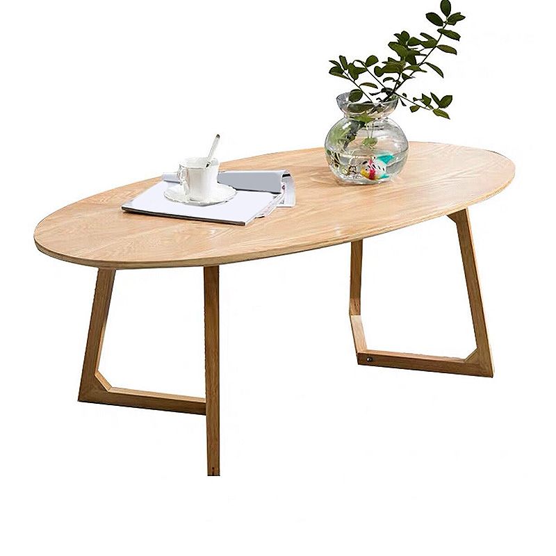 Sleigh-like Base Design Wood/walnut Rubber Wood Craft Coffee Table Clearhalo 'Coffee & Accent Tables' 'Coffee Tables' 'coffee_tables' 'furn' 'furn_coffee_tables' 'Furniture' 'furniture_coffee_tables' 'Living Room Furniture' 1200x1200_3b6ed0ff-70a4-48a3-960b-4374c1d727ff