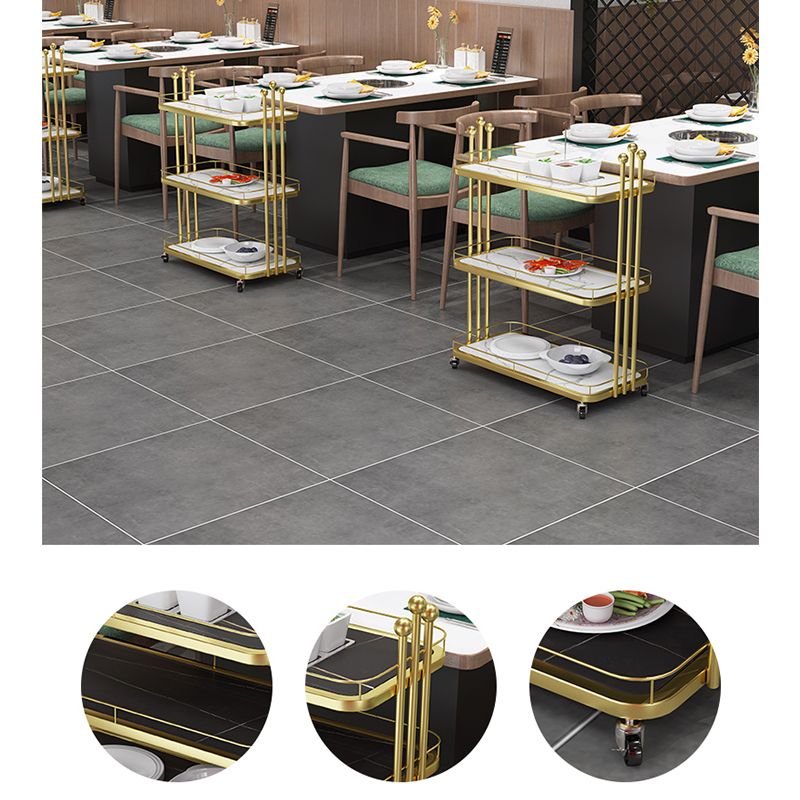 Open Storage Prep Table Modern Dining Room Rectangular Prep Table