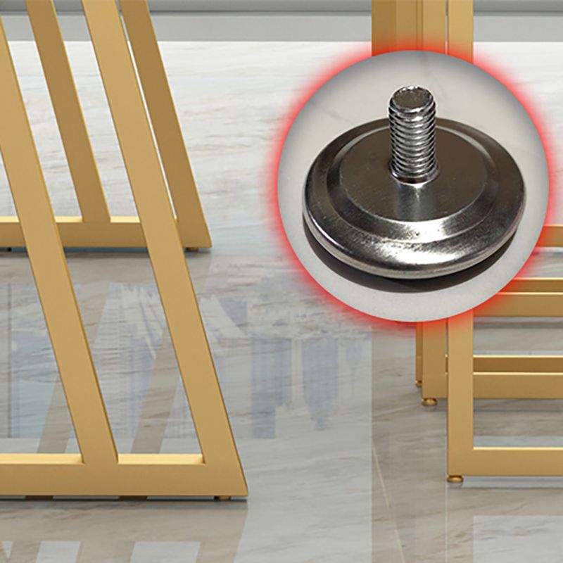 Glam Rectangle Indoor Bar Dining Table Stone Bistro Table with Double Pedestal Clearhalo 'Bar Furniture' 'Bar Tables' 'bar_tables' 'furn' 'furn_bar_tables' 'Furniture' 'furniture_bar_tables' 'Kitchen & Dining Furniture' 'kitchen&dining_furn' 'kitchen' 1200x1200_3b724b9c-9ffa-4fbd-afbc-b3e8f032974c