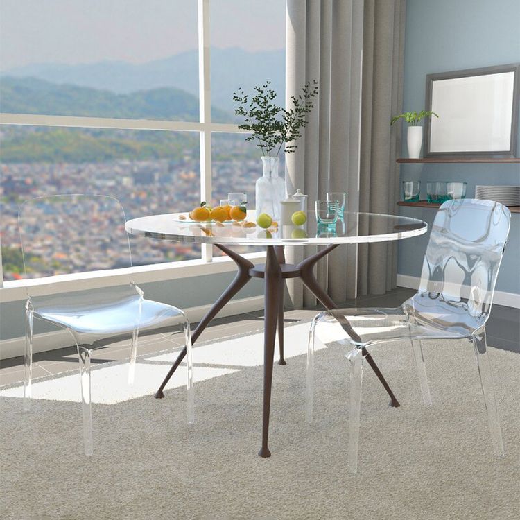 Scandinavian Style Plastic Chair Set Solid Back Side Kitchen Dining Chairs Clearhalo ' kitchen&dining_furn' 'Dining Chairs' 'Dining Tables & Seating' 'dining_chair' 'furn' 'furn_dining_chair' 'Furniture' 'furniture_dining_chair' 'Kitchen & Dining Furniture' 'kitchen' 1200x1200_3b726f17-4882-4c81-9c6c-cadc79636b7f