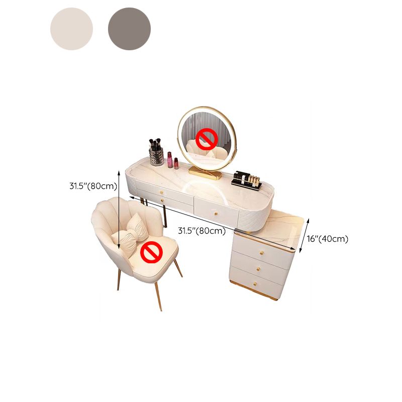 Glam Make -up Eitelkeitsbetrieb Glaspop Waschtisch mit Schubladen