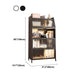 Modern Style Bookshelf Metal Closed Back Bookcase with Door for Home Office Clearhalo 'Bookcases' 'furn' 'furn_bookcases' 'Furniture' 'Office Furniture' 1200x1200_3b737780-eb2b-4a10-9b38-235dd767054b