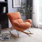 Ergonomic with Ottoman Rocker Chair with Padded Seat Rocking Chair Spindle