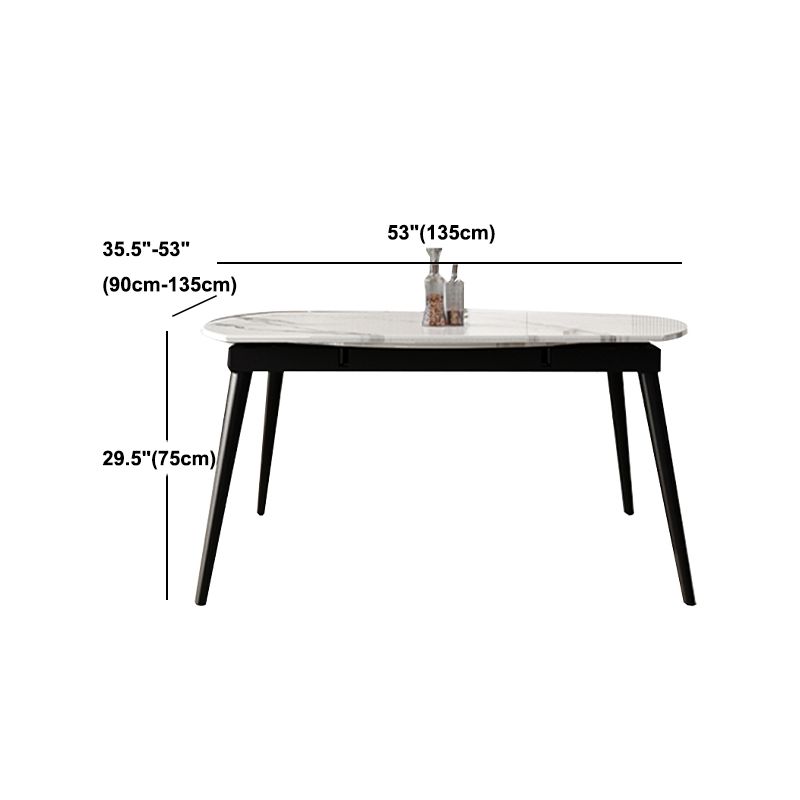 White Stone Dining Site Table Modern Round 4 Legs Dining Table Clearhalo 'Dining Tables & Seating' 'Dining Tables' 'dining_table' 'furn' 'furn_dining_table' 'Furniture' 'Kitchen & Dining Furniture' 1200x1200_3b7babf2-a42b-4dbf-b967-985e936d7b47