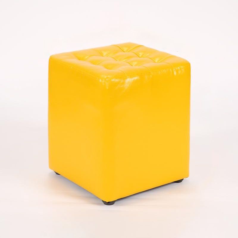 Cube Ottoman Square Solid Color Water Resistant Glam Ottoman