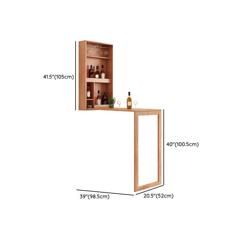 Set da pub rettangolare con altezza del bancone, tavolo da bar e sgabelli con struttura in legno da 1/2/3 pezzi