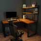 L-Shape Solid Wood Computer Desk 29.5-inch High Home Office Desk