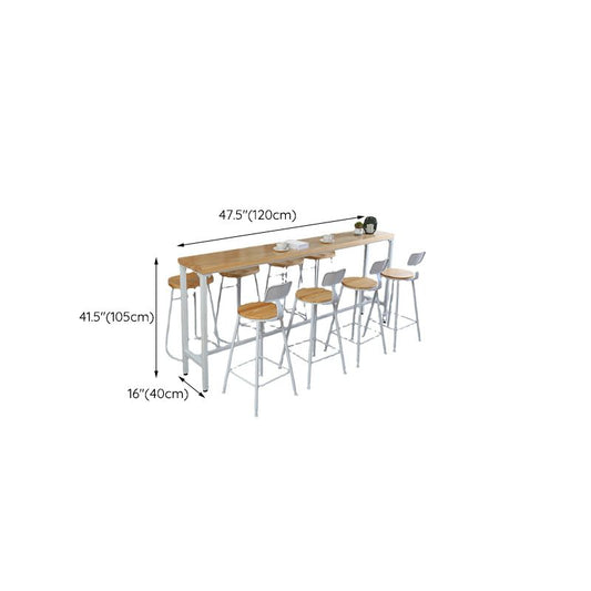 Contemporary Bar Table Rectangle Solid Wood Pub Table for Indoor Clearhalo 'Bar Furniture' 'Bar Tables' 'bar_tables' 'furn' 'furn_bar_tables' 'Furniture' 'Kitchen & Dining Furniture' 1200x1200_3b7d3fea-1467-4e03-bc6c-3b43813ff767