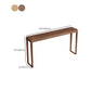 Tavolo da console rettangolare moderna Tabella di divano console in legno in naturale/marrone