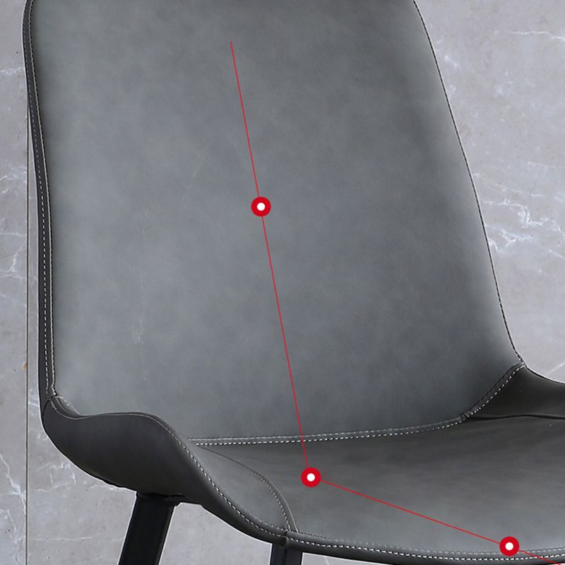 Industrial Style Faux Leather Side Chairs Arm Solid Back Dining Side Chair Clearhalo 'Dining Chairs' 'Dining Tables & Seating' 'dining_chair' 'furn' 'furn_dining_chair' 'Furniture' 'Kitchen & Dining Furniture' 1200x1200_3b7d8f49-a186-4826-9b0d-9af129106c4a