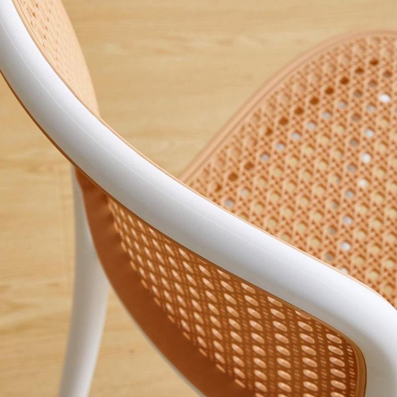 Scandinavian Plastic Barstool Plastic Furniture Rectangle Seat in Matte Finish