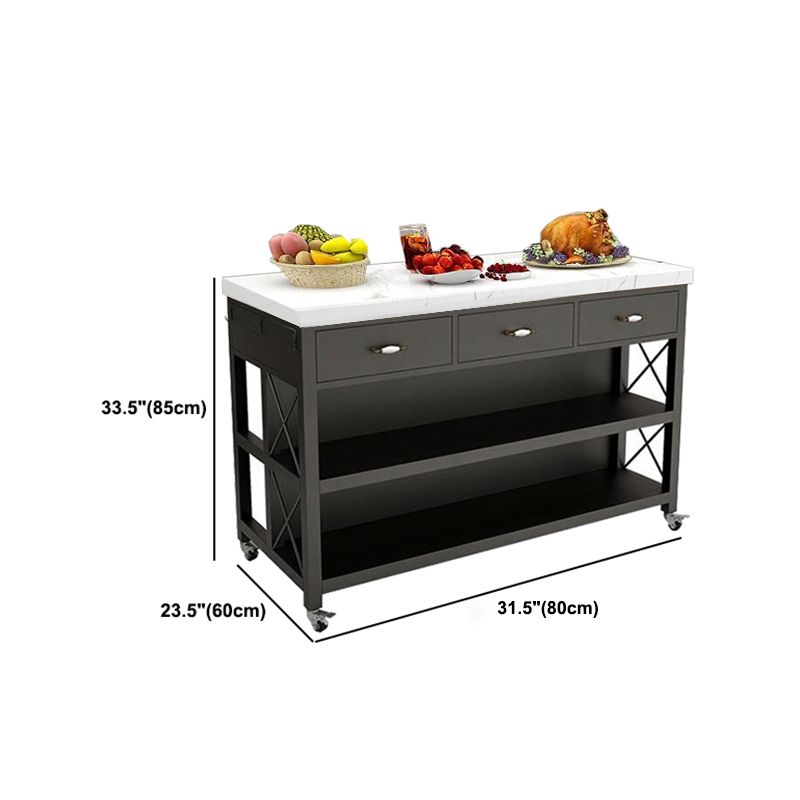 Trolly da cucina in marmo in stile moderno carrello in metallo da cucina per sala da pranzo