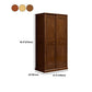 Traditional Sliding Wardrobe Cabinet Rubberwood Wardrobe Armoire Clearhalo 'Armoires & Wardrobes' 'armoires_wardrobes' 'Bedroom Furniture' 'furn' 'furn_armoires_wardrobes' 'Furniture' 1200x1200_3b80b9fb-1207-4cb0-9c1e-112a964ccd07