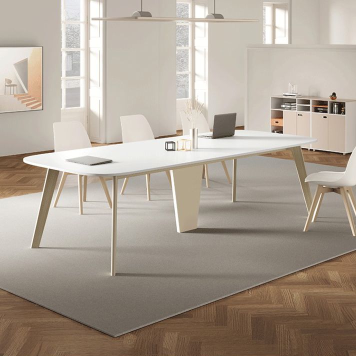 Contemporary Writing Desk Manufactured Wood Base Desk for Office Clearhalo 'furn' 'furn_office_desk' 'Furniture' 'Office Desks' 'Office Furniture' 'office_desk' 1200x1200_3b811bcf-ce37-47d2-8da9-0b5f76d7427c